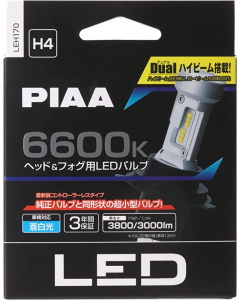 PIAA | H4 | LED ombygnings Kit med integrert CanBus motstand 6600K