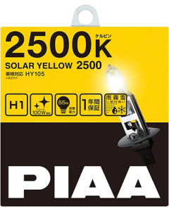 PIAA | H1 | Solar Yellow 2500K Halogen pære